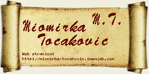 Miomirka Točaković vizit kartica